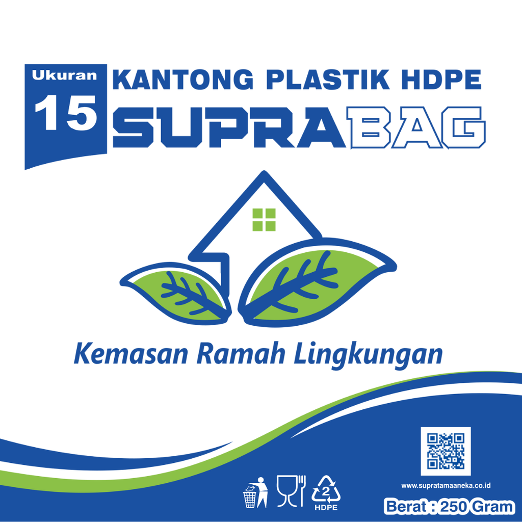 KANTONG PLASTIK HD PUTIH SUSU 0.03 X 25/15 X 30