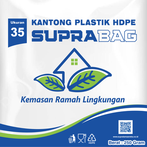 [35.002.00016] KANTONG PLASTIK HD TRANSPARAN 0.03 X 55/35 X 55